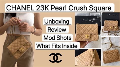 CHANEL 23K Pearl Crush Mini Square Unboxing / Review / Mod 